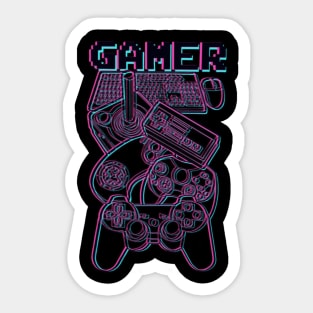 Gamer gamer gaming for life Sticker